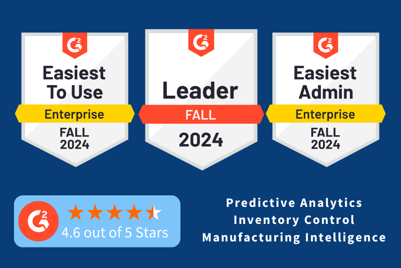 LeanDNA ranked a Leader, Easiest to Use, and Easiest Admin in G2's Fall Reports for Predictive Analytics, Manufacturing Intelligence, and Inventory Control