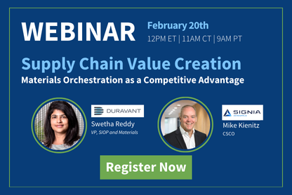 Webinar Registration | Supply Chain Value Creation with Duravant & Signia Aerospace